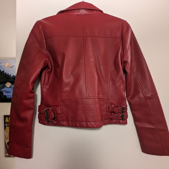 NWT Red faux leather jacket – from Macy's – small - Picture 4 of 6